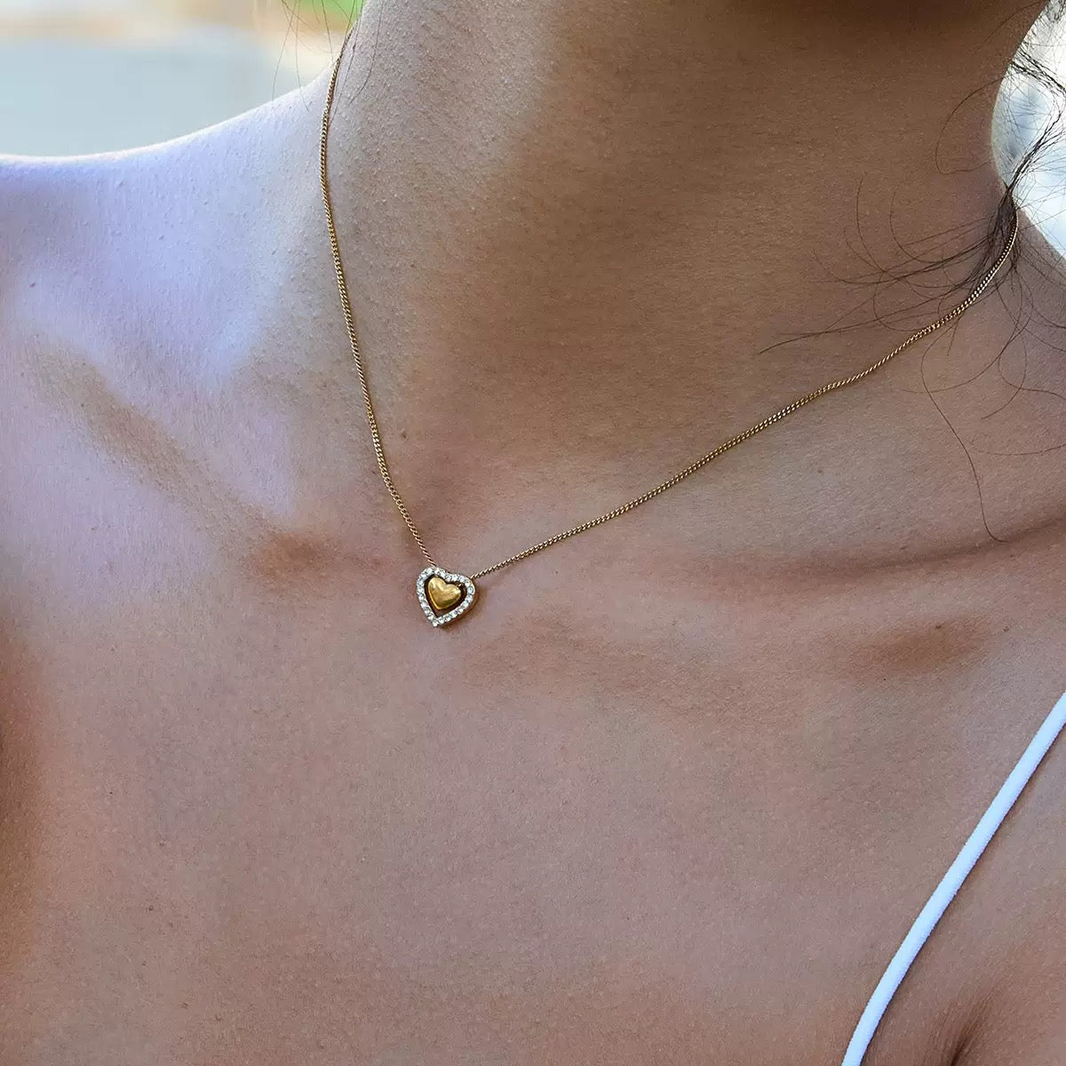 Golden Promise Heart Necklace