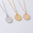 Personalised Round Disc Pendant