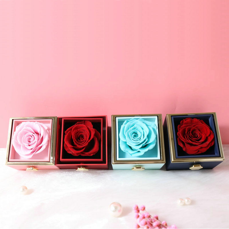 Scented Soap Rose Rotating Box