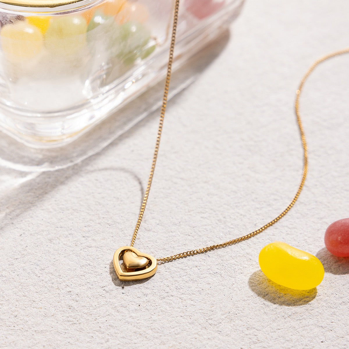 Golden Promise Heart Necklace