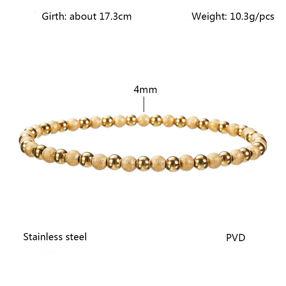4mm Frosted beads (17.3cm Small-medium wrist)