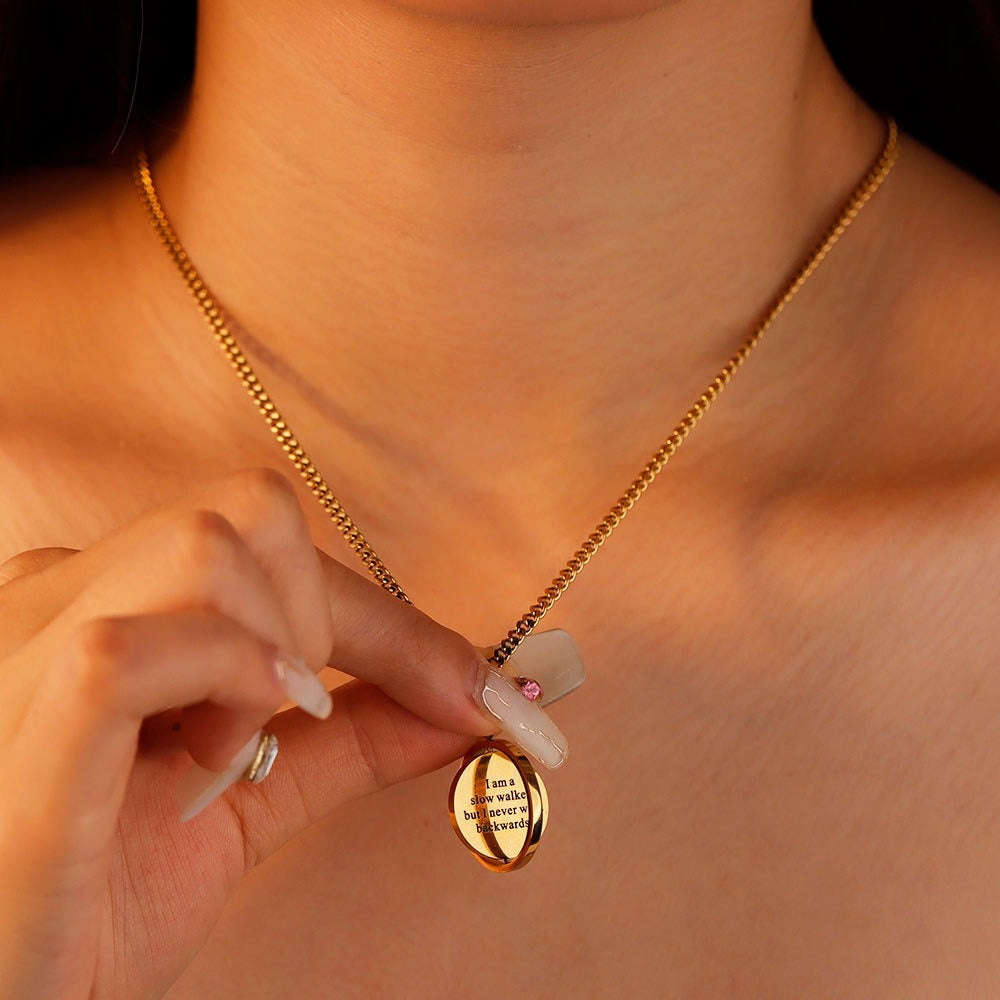 Wanderlust Spinning Photo Necklace