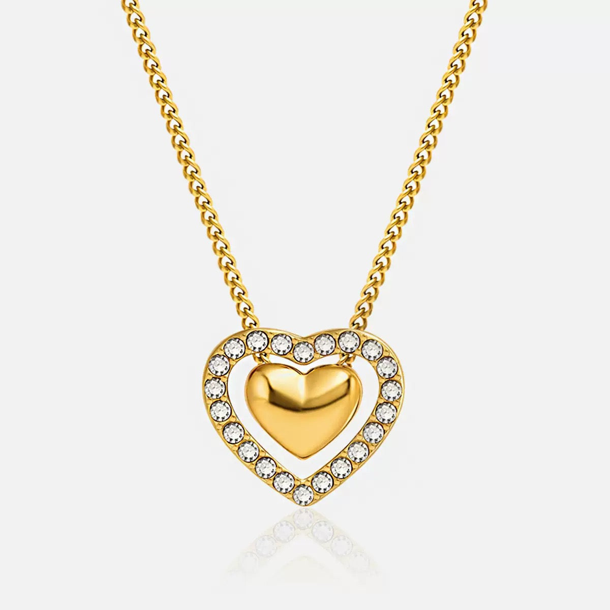 Golden Promise Heart Necklace
