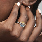Celestial Sun & Moon Open Ring