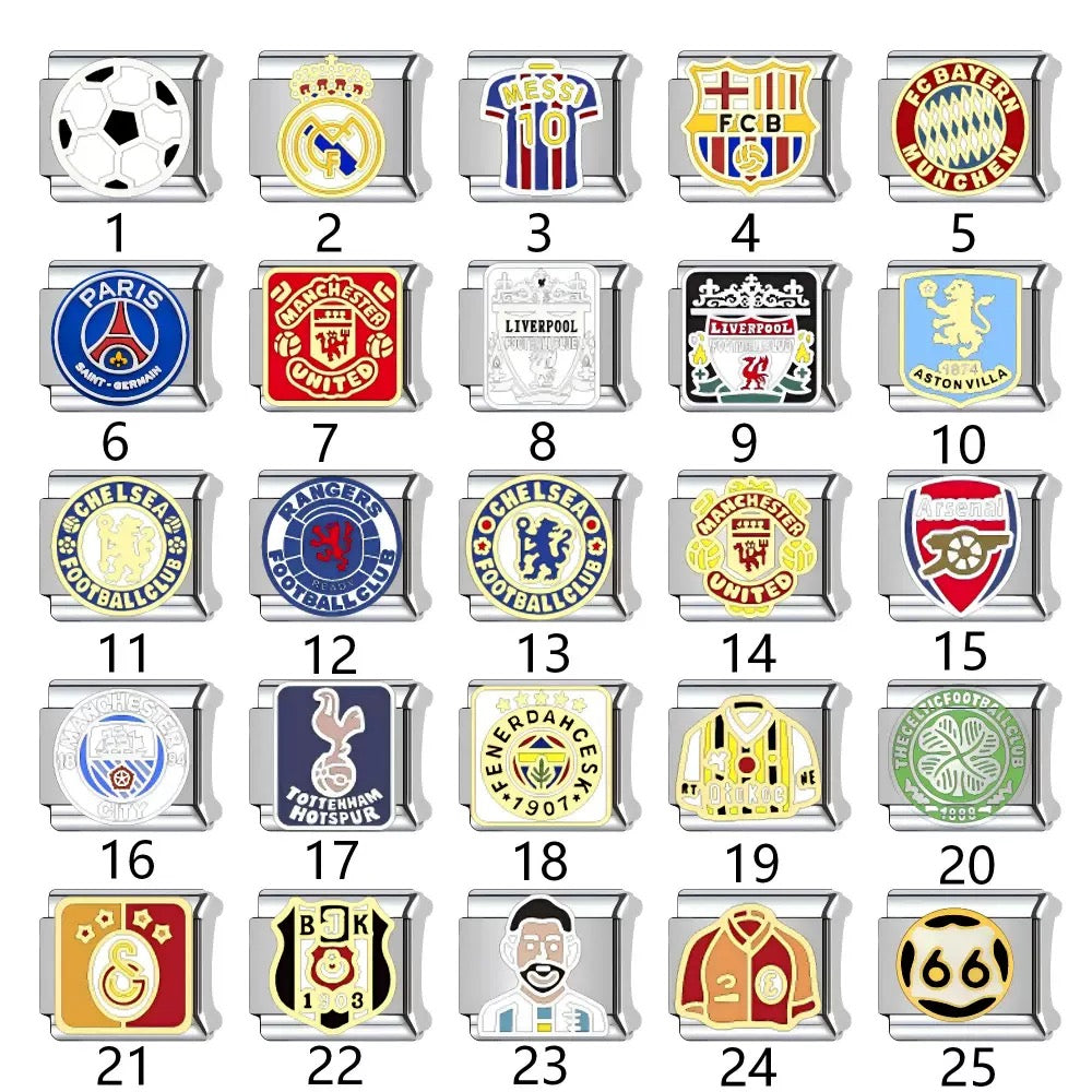 Soccer Fan Bracelet Modular link Charms