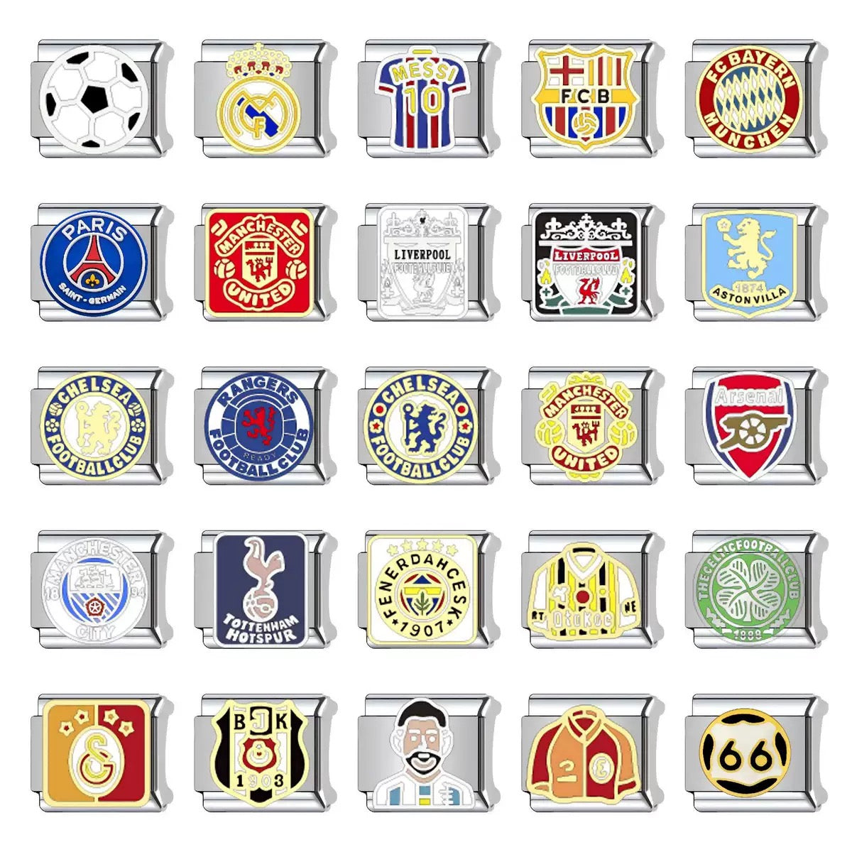 Soccer Fan Bracelet Modular link Charms
