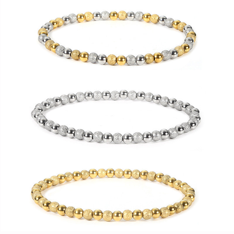4mm Frosted beads (17.3cm Small-medium wrist)