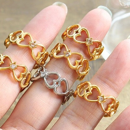 Pretty Bow CZ Open Ring