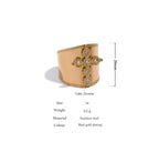 Bold Cross Open Ring