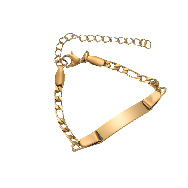 Regular Female Bar Figaro Chain Bracelet