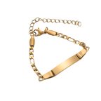 Regular Female Bar Figaro Chain Bracelet