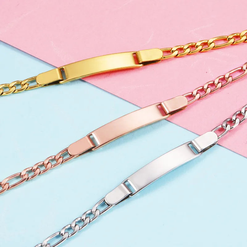 Regular Female Bar Figaro Chain Bracelet