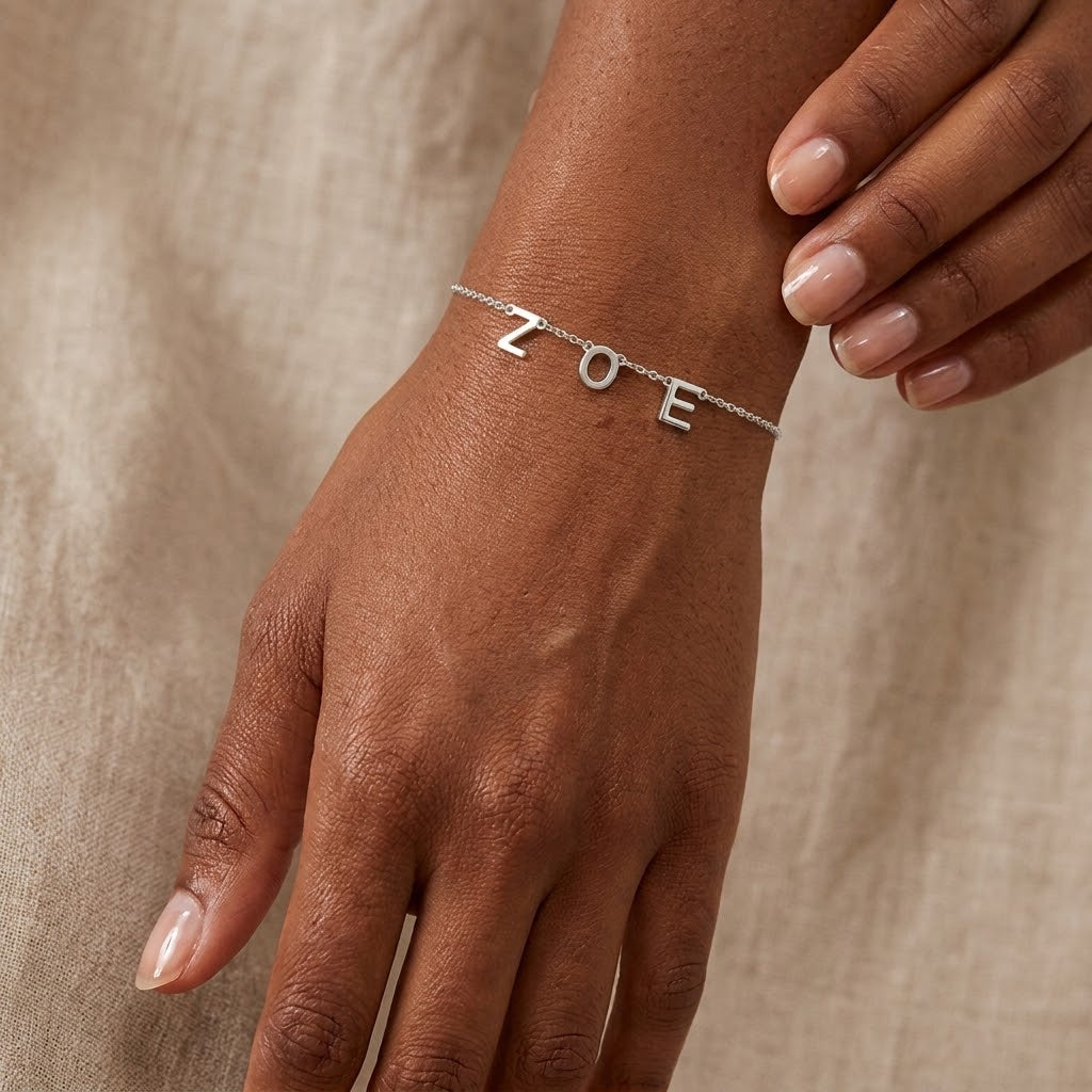 ADA Dainty Letter Name Bracelet
