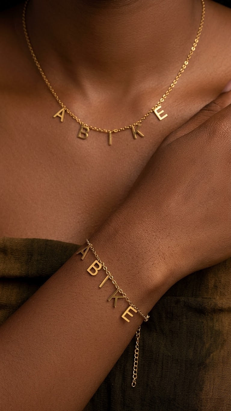 ADA Dainty Letter Name Bracelet