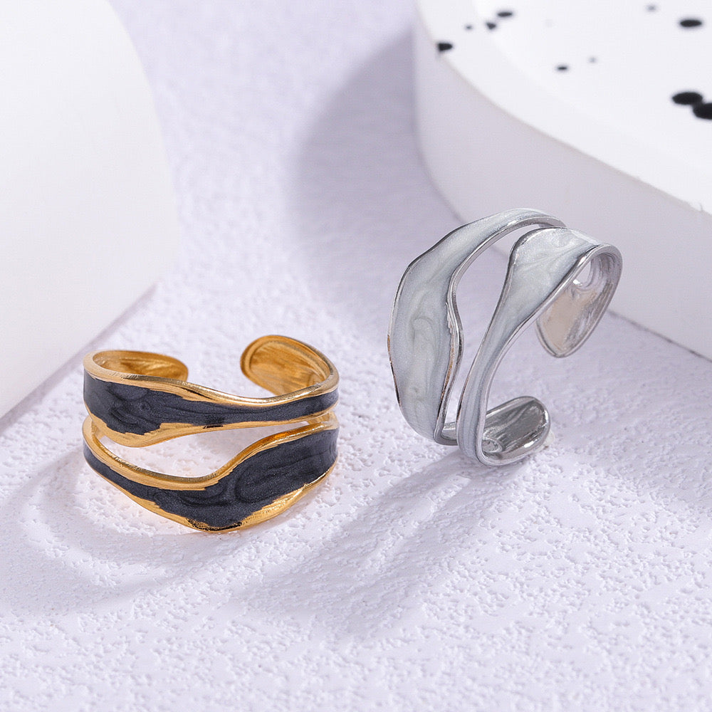 Kayla Enamel Open Ring