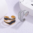 Kayla Enamel Open Ring