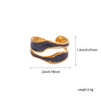 Kayla Enamel Open Ring