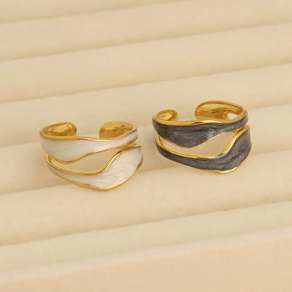 Kayla Enamel Open Ring