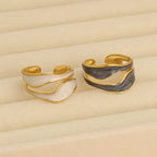 Kayla Enamel Open Ring
