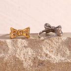 Bold Bow CZ Open Ring