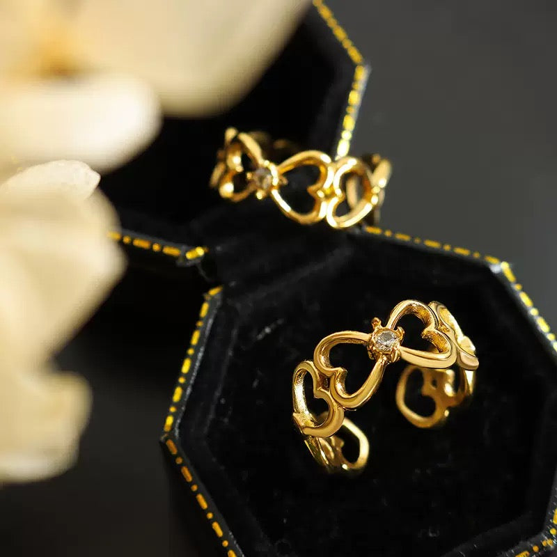 Pretty Bow CZ Open Ring