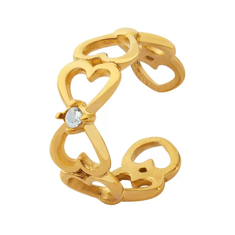 Pretty Bow CZ Open Ring