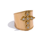 Bold Cross Open Ring