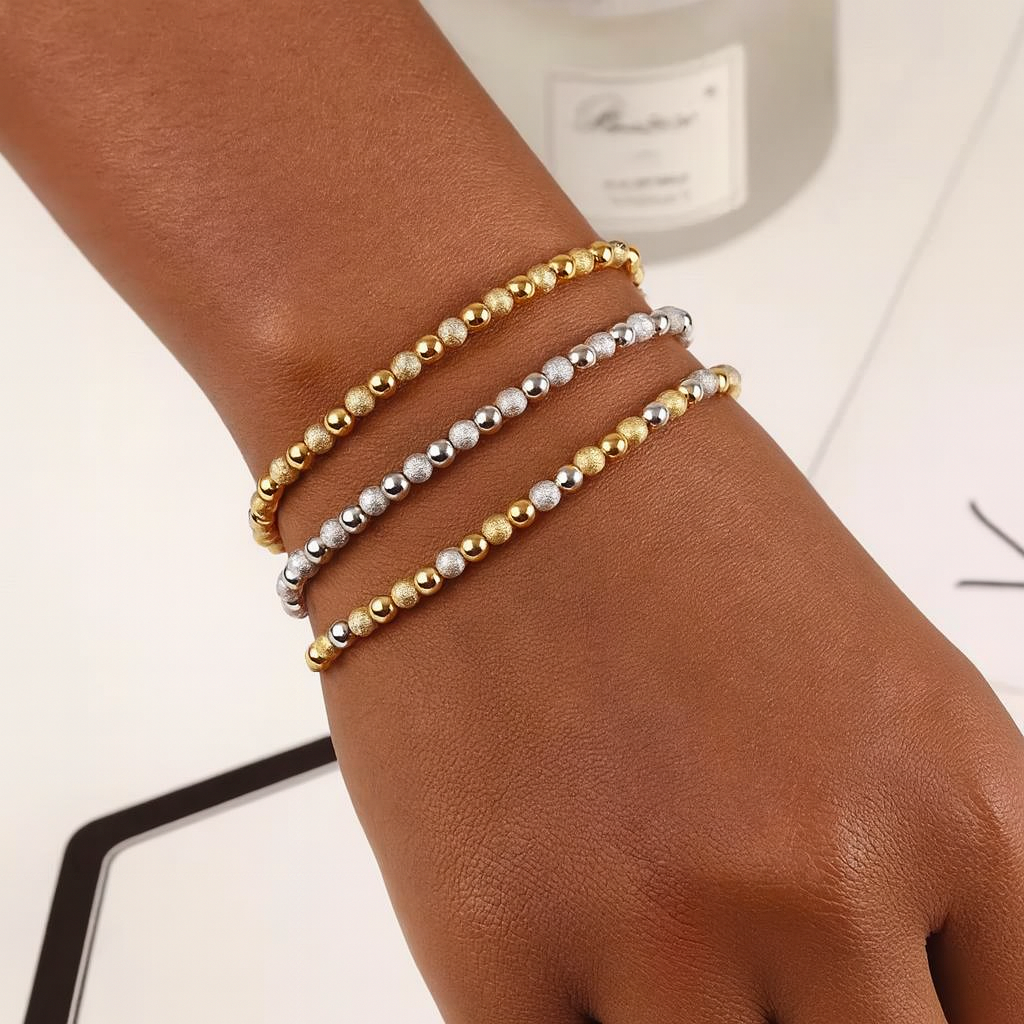 4mm Frosted beads (17.3cm Small-medium wrist)