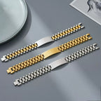 The President Strap Engraved Bracelet (15mm)