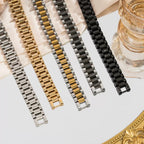 The President Strap Engraved Bracelet (15mm)