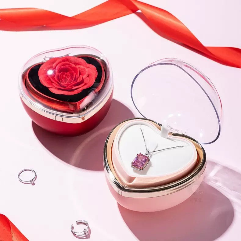Heart Scented Rose Rotating Box