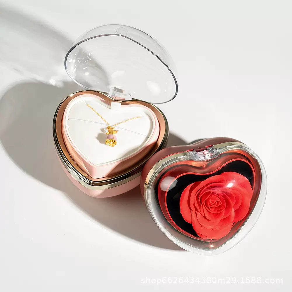 Heart Scented Rose Rotating Box