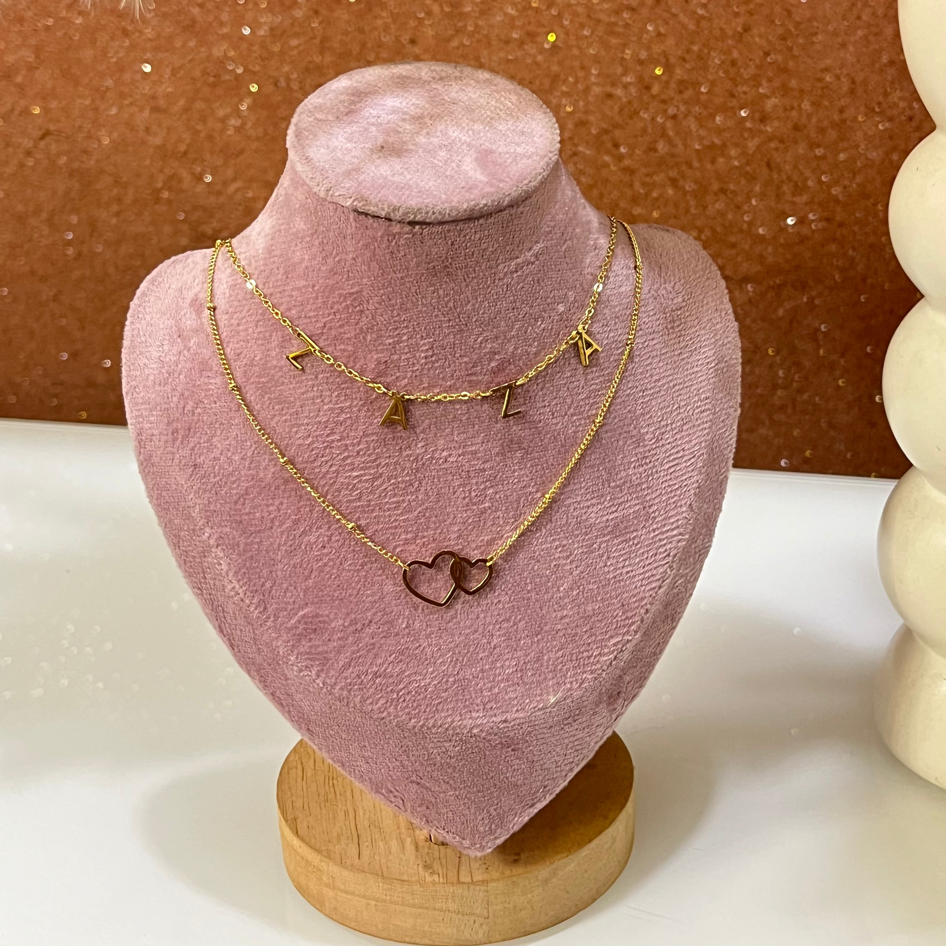 Layered Dainty Letter Name Necklace