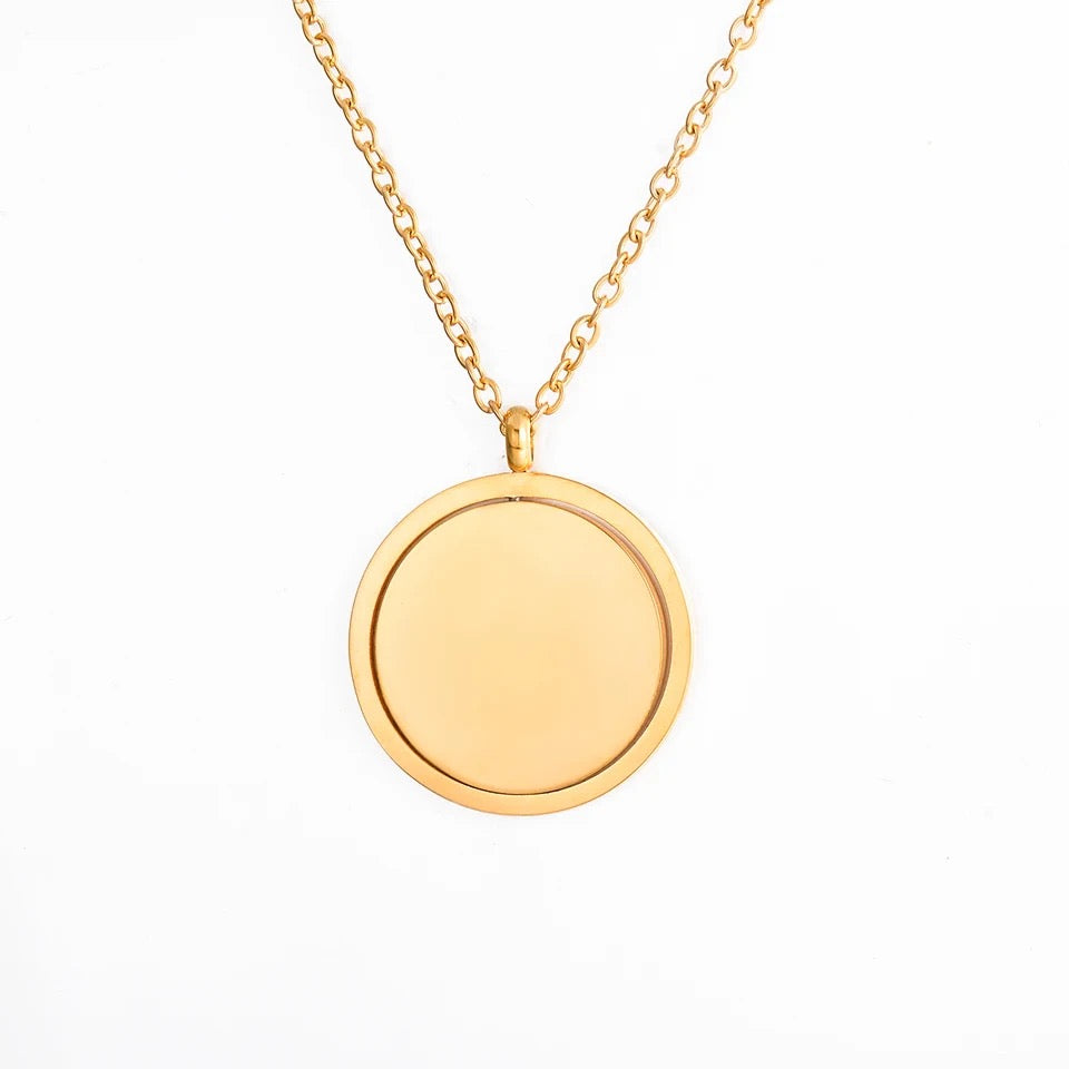 Wanderlust Spinning Photo Necklace