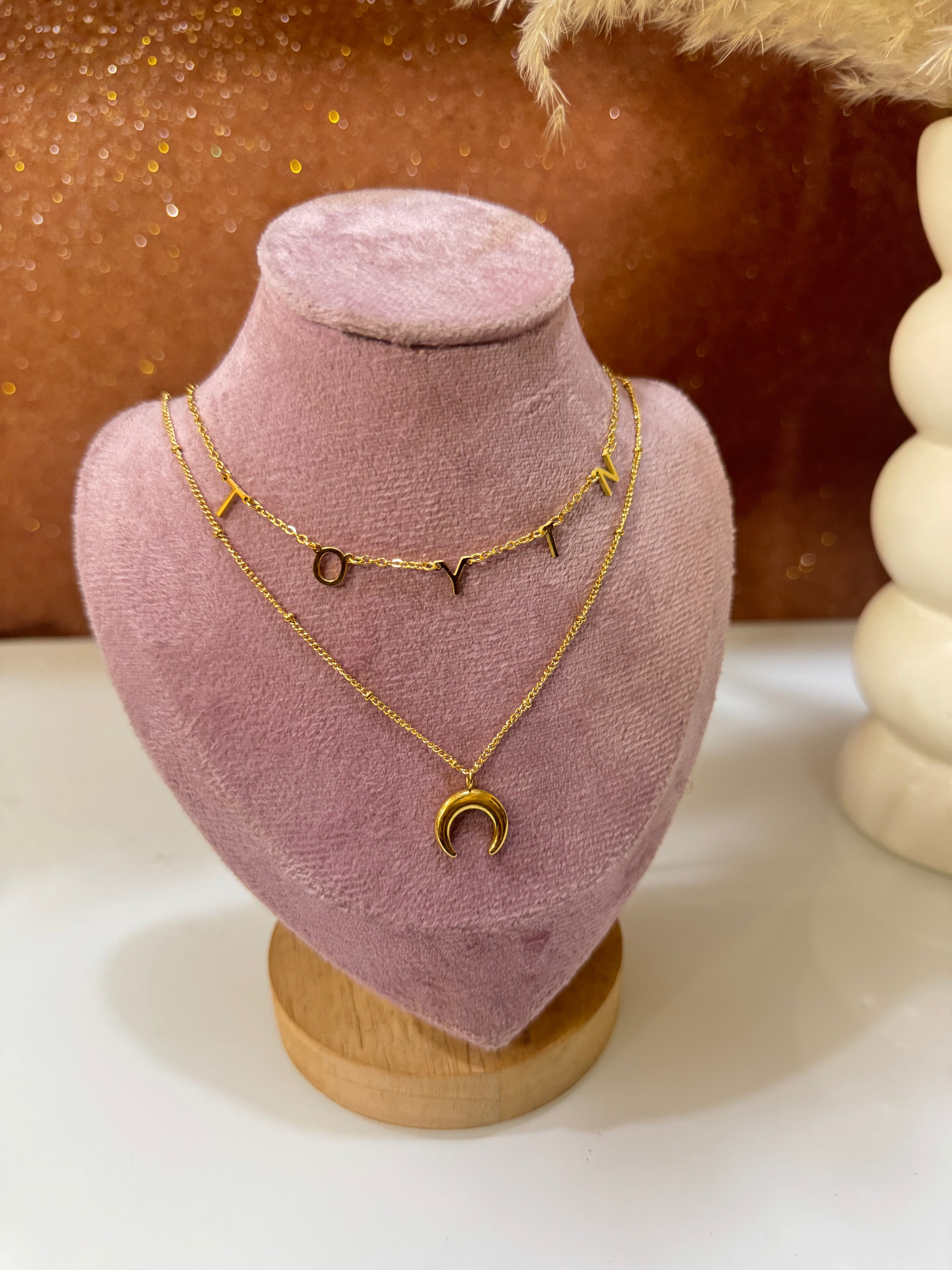 Layered Dainty Letter Name Necklace