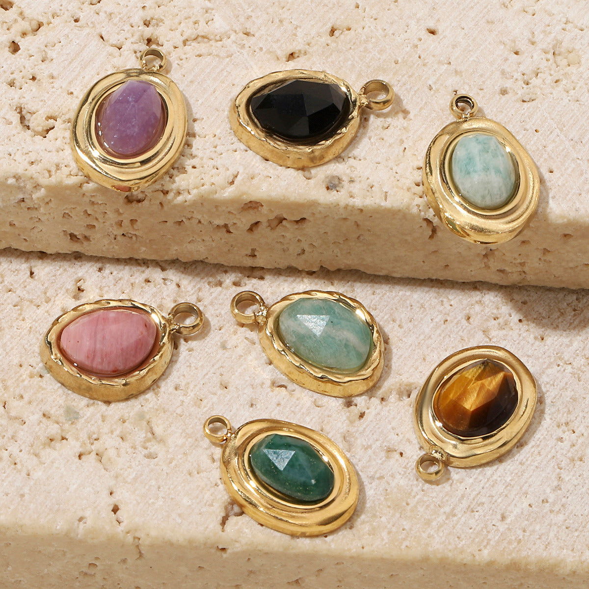 Pink Natural Stone Charm