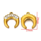 CZ Pave Horn Charm