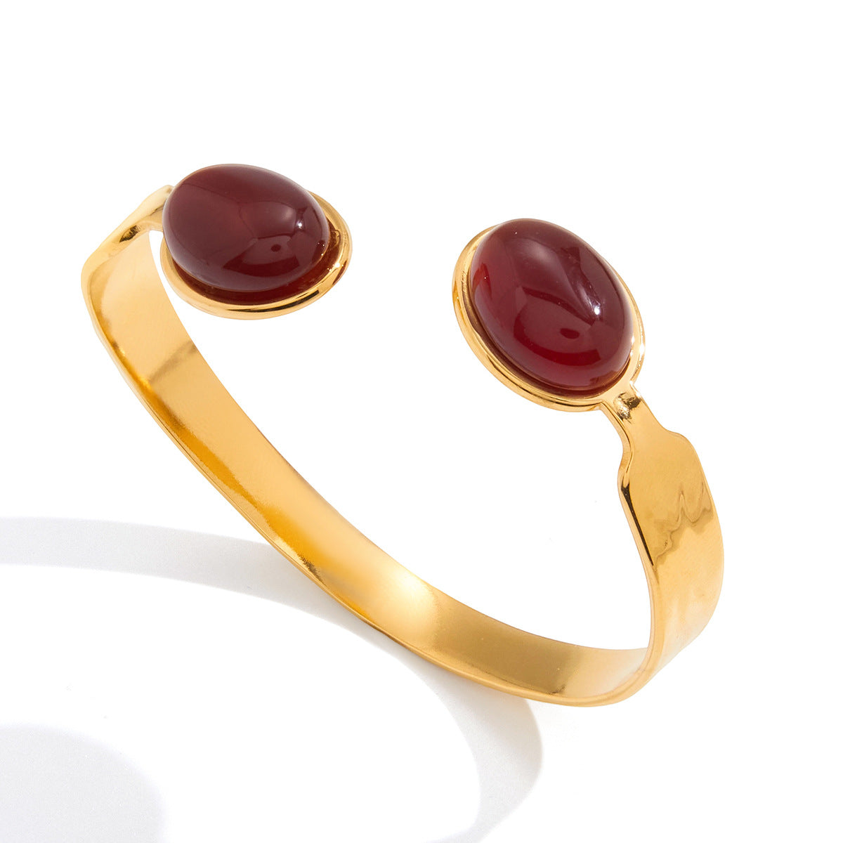 The Crimson Ember Gemstone Cuff