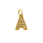 Micro pave CZ Letter Charms