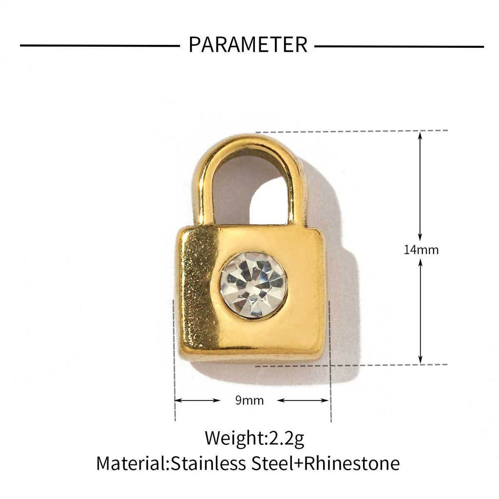 CZ Padlock Charm