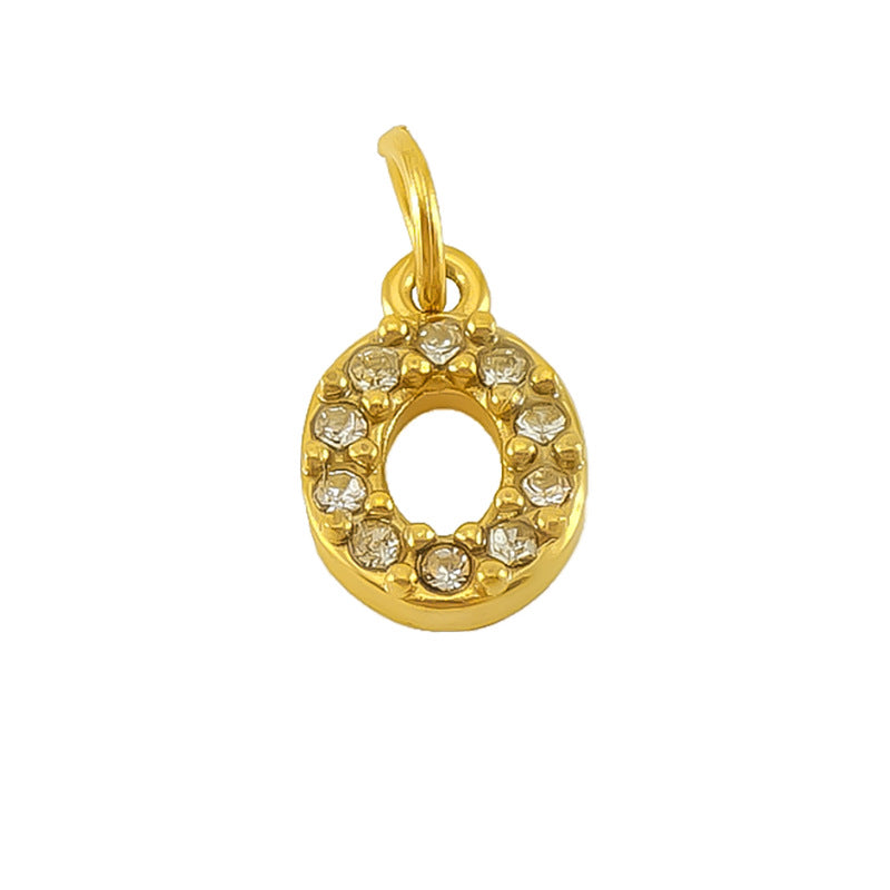Micro pave CZ Letter Charms