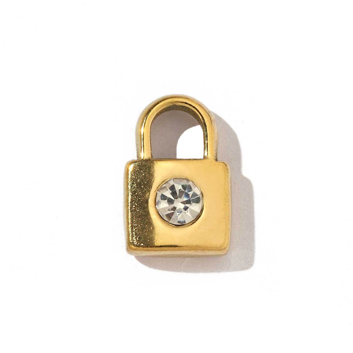 CZ Padlock Charm