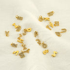 Micro pave CZ Letter Charms