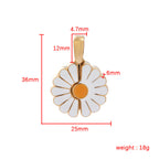 Daisy Pendant with a Hidden Plate