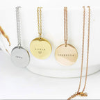 Personalised Round Disc Pendant