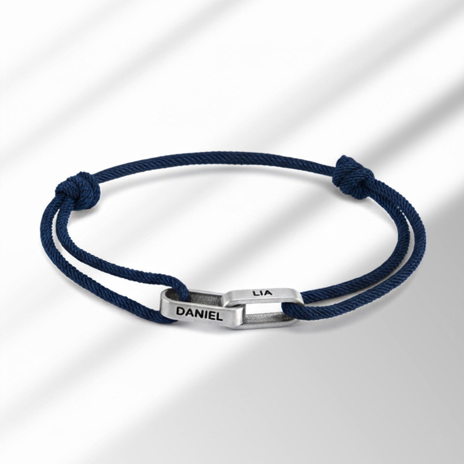 The Interlocked Name Cord Bracelet
