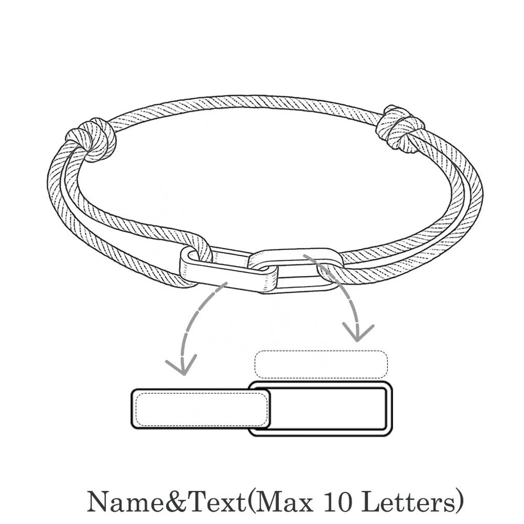 The Interlocked Name Cord Bracelet