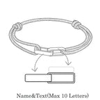 The Interlocked Name Cord Bracelet