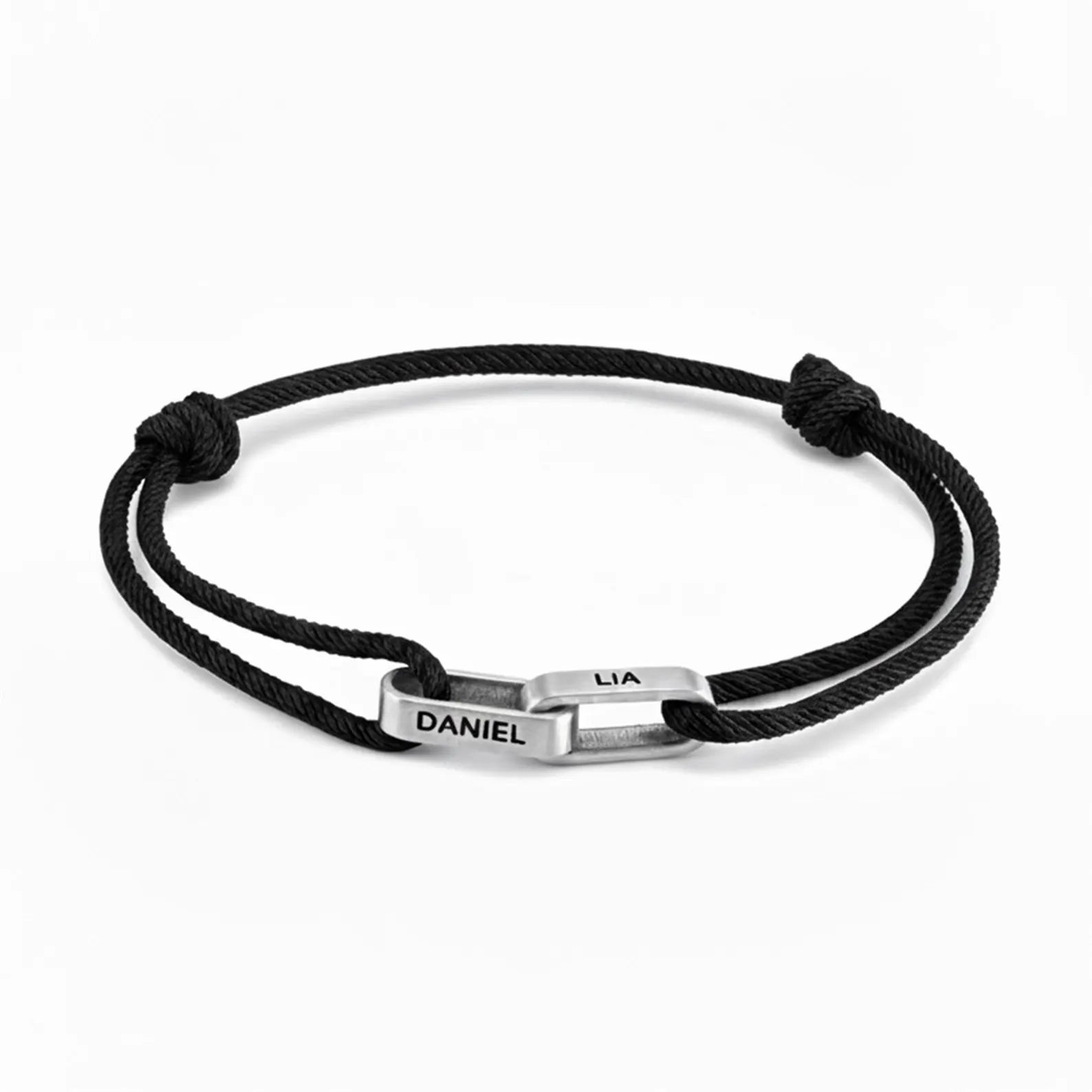 The Interlocked Name Cord Bracelet