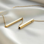 Personalized Secret Message Bar Slider Necklace